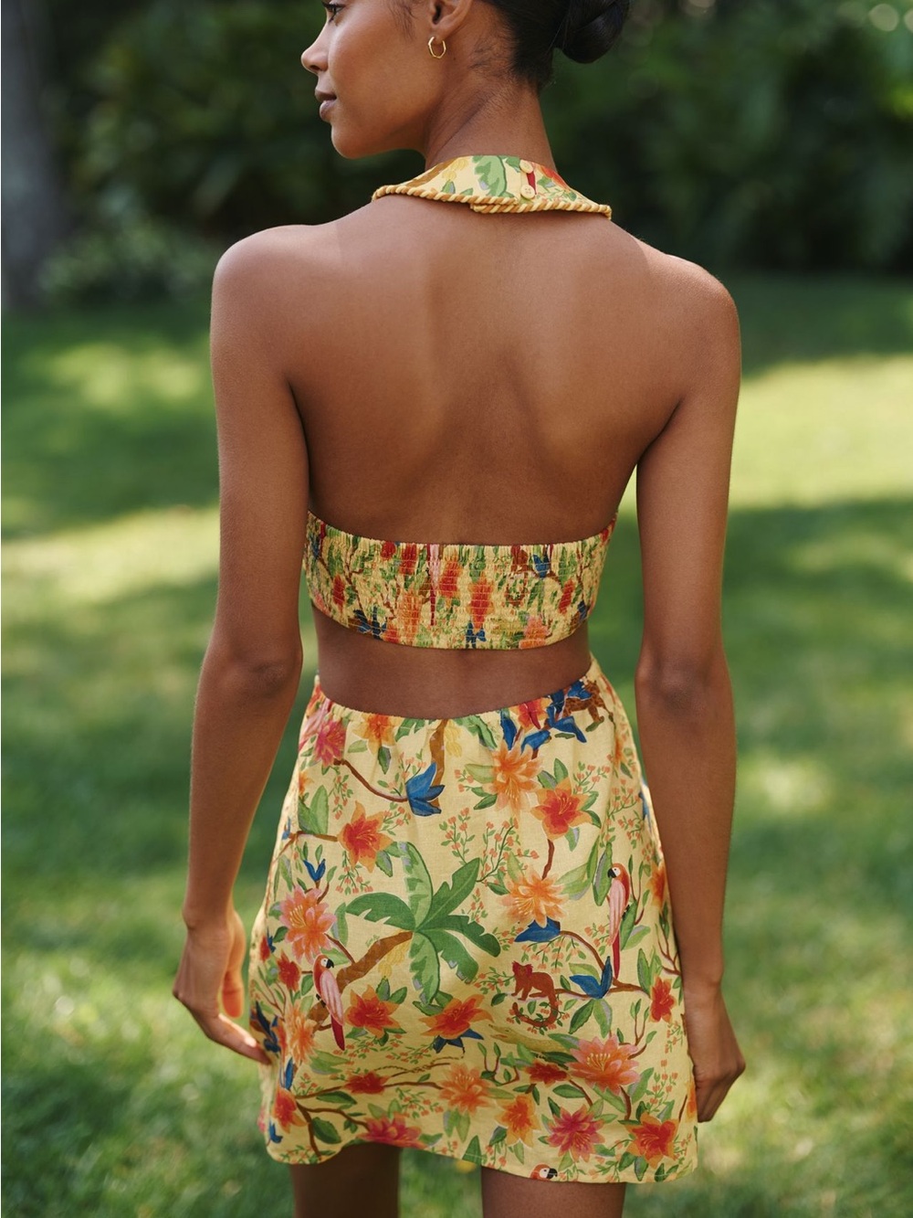 FARM Rio x Anthropologie Halter Mini Dress - Picture 3 of 13